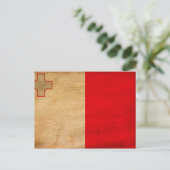 Carte Postale Drapeau Malte (Debout devant)