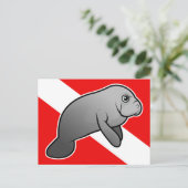 Carte Postale Drapeau Manatee Dive (Debout devant)