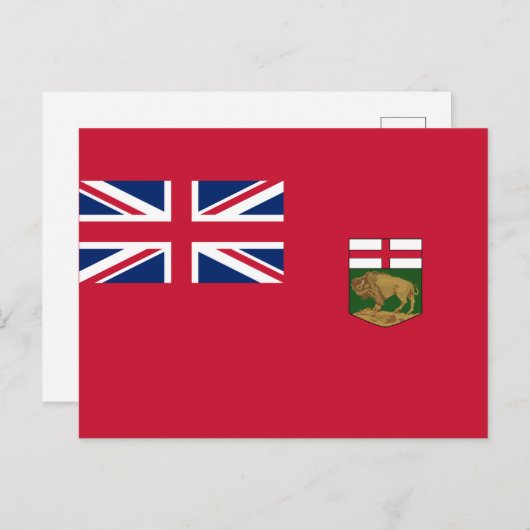 Carte Postale Drapeau Manitoba (Devant / Derrière)