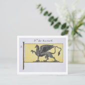 Carte Postale Drapeau maritime avec Emblème de Griffin dépeint d (Debout devant)