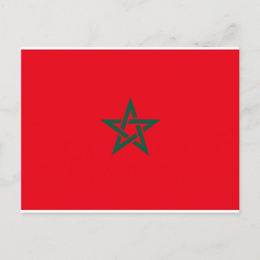 Carte Postale Drapeau Maroc (Devant)