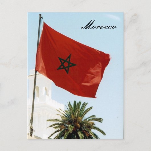 Carte Postale drapeau marocain (Devant)