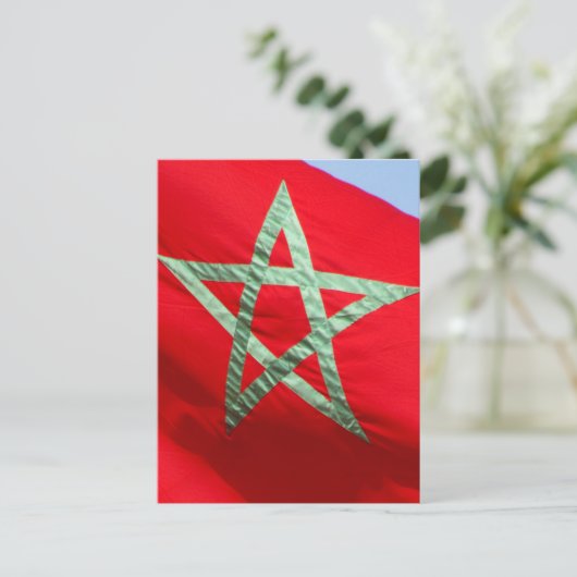Carte Postale drapeau marocain (Debout devant)