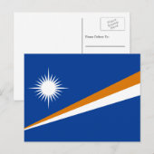 Carte Postale Drapeau marshalais, Drapeau des Îles Marshall (Devant / Derrière)