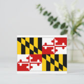Carte Postale Drapeau Maryland États-Unis (Debout devant)