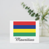 Carte Postale Drapeau Maurice (Debout devant)