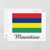 Carte Postale Drapeau Maurice (Devant / Derrière)
