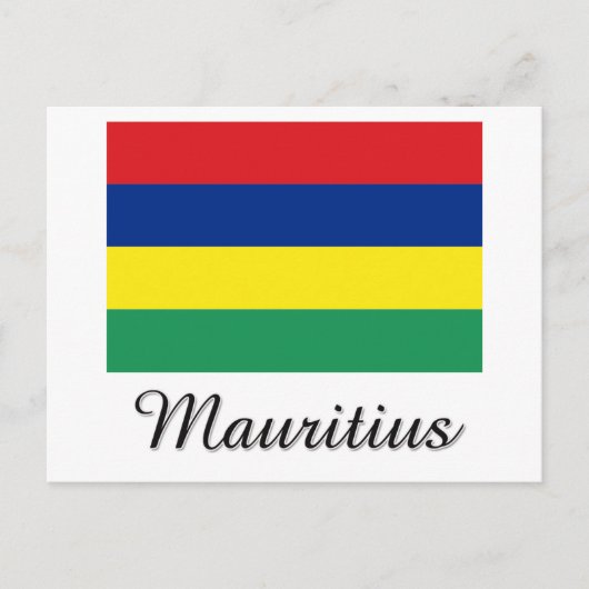 Carte Postale Drapeau Maurice (Devant)