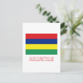 Carte Postale Drapeau Maurice avec nom (Debout devant)