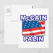 Carte Postale Drapeau McCain Palin (Devant / Derrière)