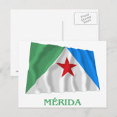 Carte Postale Drapeau Mérida avec nom (Devant / Derrière)