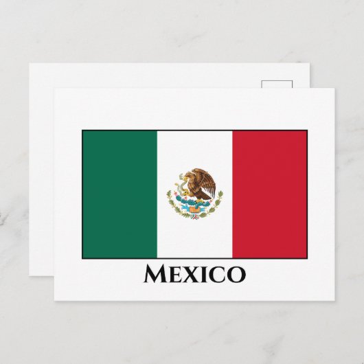 Carte Postale Drapeau mexicain (Devant / Derrière)