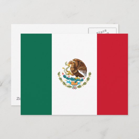 Carte Postale Drapeau mexicain (Devant / Derrière)