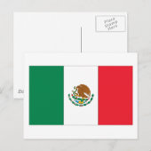 Carte Postale Drapeau mexicain (Devant / Derrière)