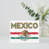 Carte Postale Drapeau mexicain (Debout devant)