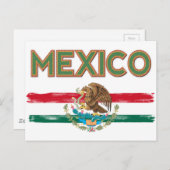 Carte Postale Drapeau mexicain (Devant / Derrière)