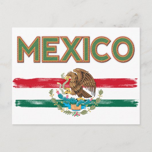 Carte Postale Drapeau mexicain (Devant)