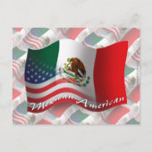 Carte Postale Drapeau mexicain américain (Devant)