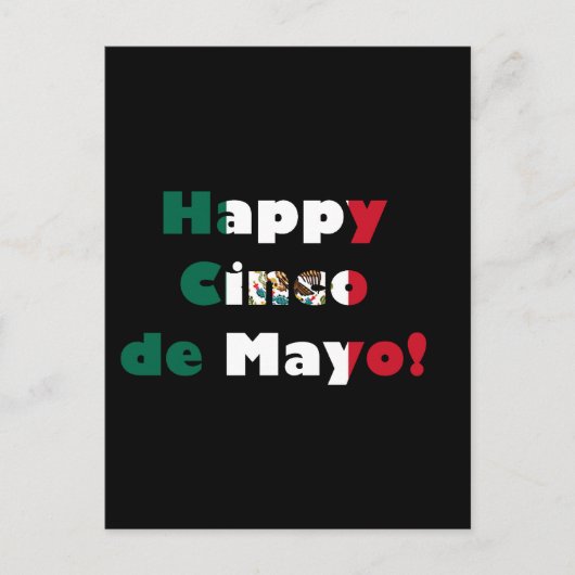 Carte Postale Drapeau mexicain Cinco de Mayo (Devant)