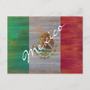 Carte Postale Drapeau mexicain en détresse