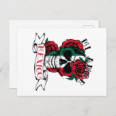 Carte Postale Drapeau mexicain Fête de l'Indépendance Mexique Ro (Devant / Derrière)