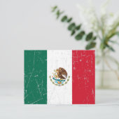 Carte Postale Drapeau mexicain griffé (Debout devant)