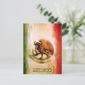 CARTE POSTALE DRAPEAU MEXICAIN - STYLE MEXIQUE (Debout devant)