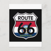 Drapeau Missouri Route 66 Bouclier