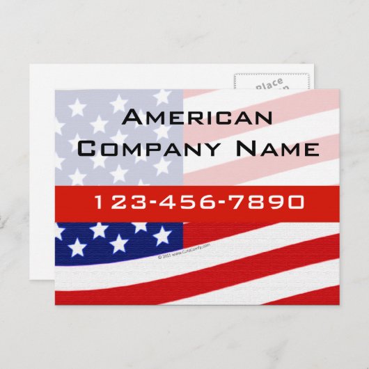 Carte Postale Drapeau moderne des États-Unis (Devant / Derrière)