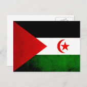Carte Postale Drapeau moderne Edgy Sahrawi (Devant / Derrière)