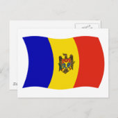 Carte postale Drapeau Moldavie (Devant / Derrière)