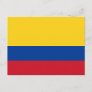 Carte Postale Drapeau mondial de Colombie