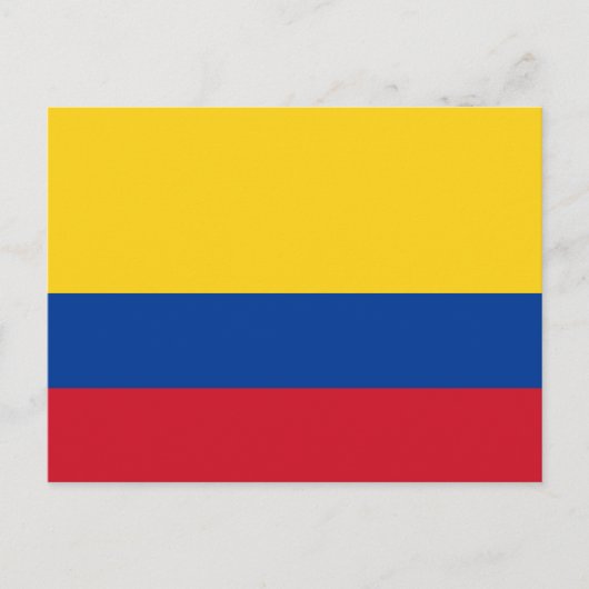 Carte Postale Drapeau mondial de Colombie (Devant)