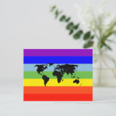 Carte Postale Drapeau mondial de la paix (Debout devant)