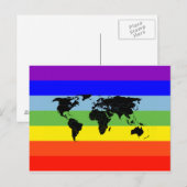 Carte Postale Drapeau mondial de la paix (Devant / Derrière)