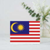 Carte Postale Drapeau mondial de Malaisie (Debout devant)