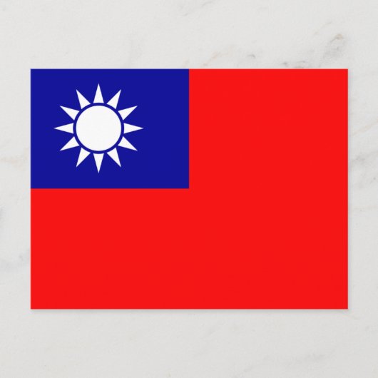 Carte Postale Drapeau mondial de Taïwan (Devant)