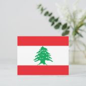 Carte Postale Drapeau mondial du Liban (Debout devant)