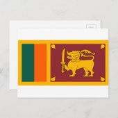 Carte Postale Drapeau mondial du Sri Lanka (Devant / Derrière)