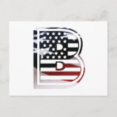 Carte Postale Drapeau Monogramme B USA (Devant)