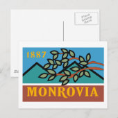 Carte postale Drapeau Monrovia (Devant / Derrière)