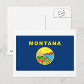 Carte postale Drapeau Montana (Devant / Derrière)