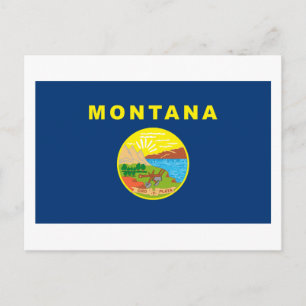 Carte postale Drapeau Montana