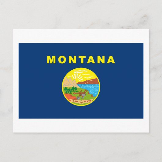 Carte postale Drapeau Montana (Devant)