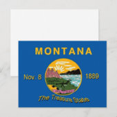Carte postale Drapeau Montana (Devant / Derrière)