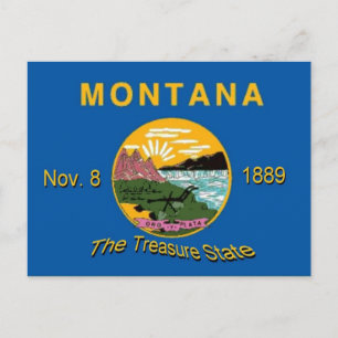 Carte postale Drapeau Montana