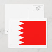 Carte Postale Drapeau national de Bahreïn (Devant / Derrière)