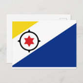 Carte Postale Drapeau national de Bonaire (Devant / Derrière)