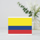 Carte Postale Drapeau national de Colombie (Debout devant)