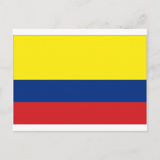Carte Postale Drapeau national de Colombie (Devant)